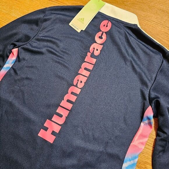 Adidas Pharrell Human Race Track Jacket Women's XS Navy Pink White Soccer Run LE - Picture 6 of 14